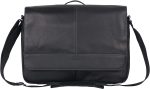 Kenneth Cole REACTION Risky Business Messenger Full-Grain Colombian Leather Crossbody Laptop Case & Tablet Day Bag
